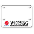 .060 White Styrene Licence Plates (5.625" x 7.875") screen-printed
